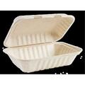 Green Wave International OV-B096 PE 9 x 6 x 3 in. Bagasse Ovation Box OV-B096  (PE)